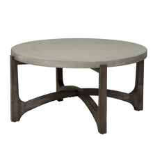 Cascade Round Cocktail Table in Wirebrush Rustic Brown
