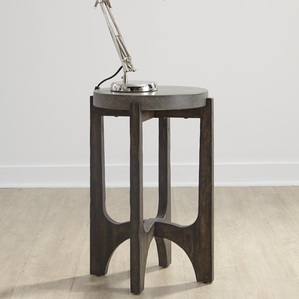 Cascade Chair Side Table in Wirebrush Rustic Brown