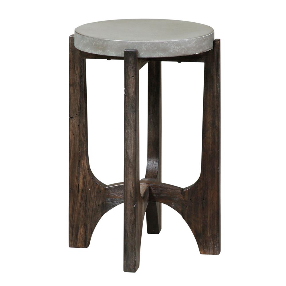 Cascade Chair Side Table in Wirebrush Rustic Brown