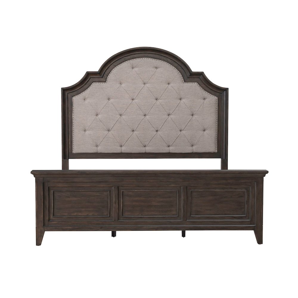 Paradise Valley California King Upholstered Bed - Saddle Brown