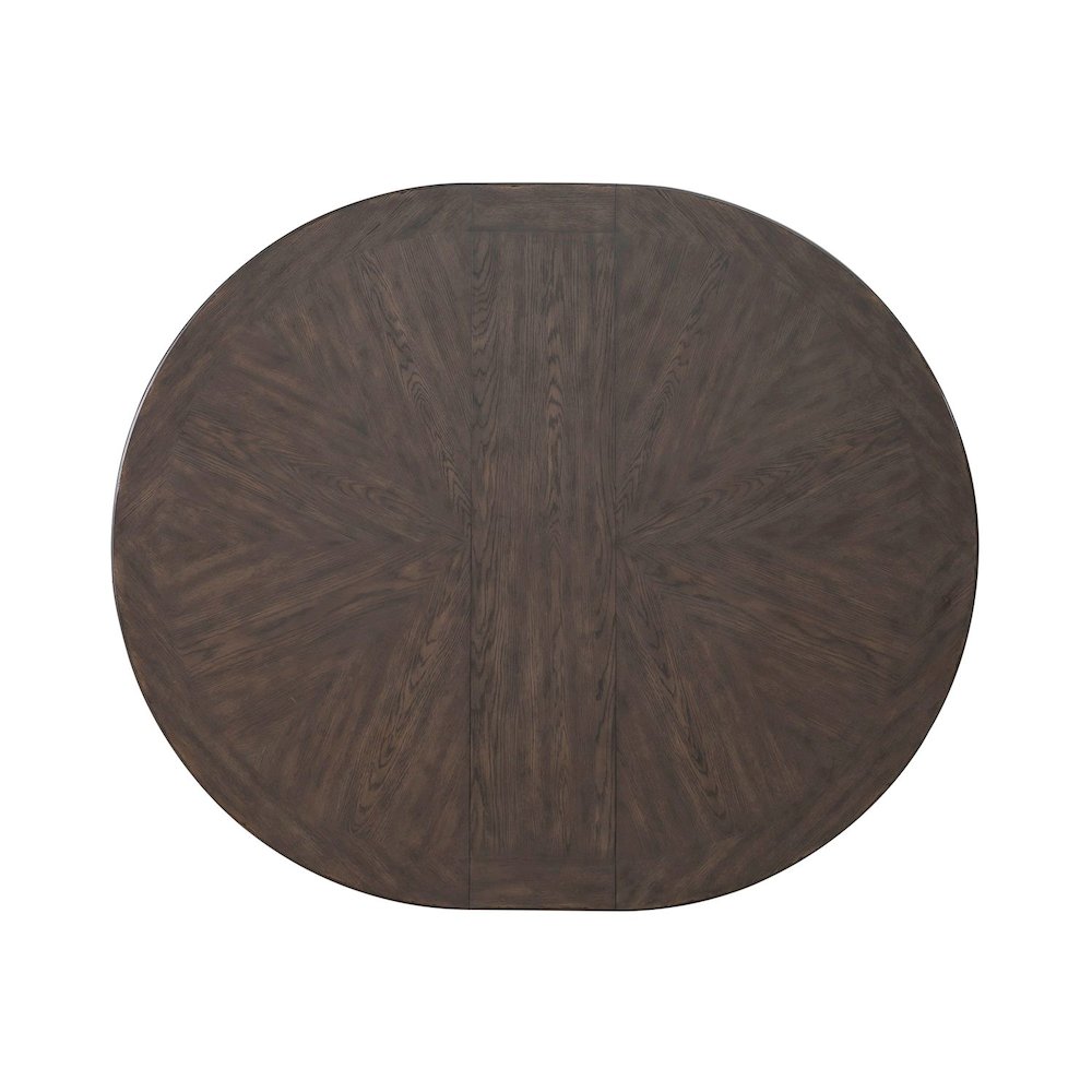 Paradise Valley Oval Pedestal Table 12" Removable Leaf - Saddle Brown Oak
