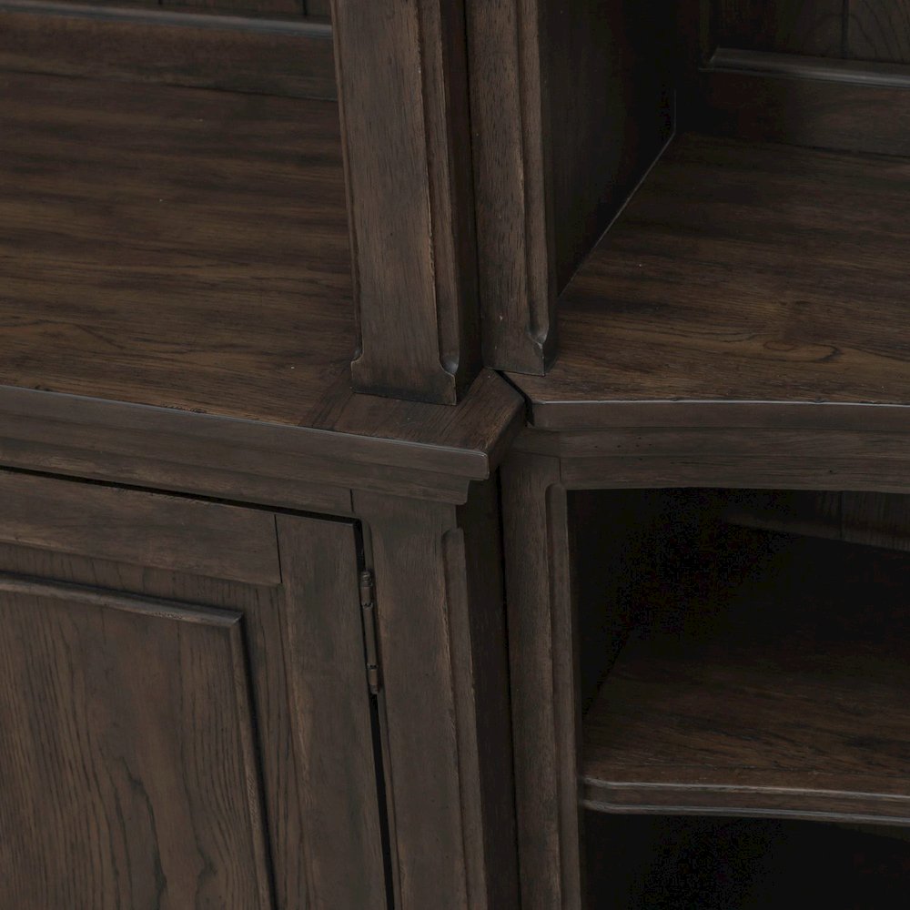 Paradise Valley Entertainment Center with Piers for Living Room - Saddle Brown