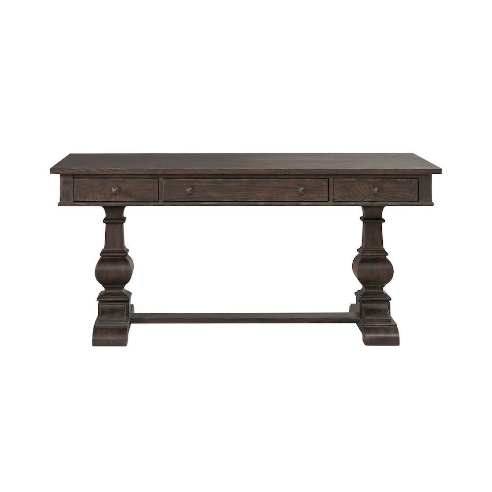 Paradise Valley Writing Desk with Keyboard Tray Home Office - Brown Oak Wood
