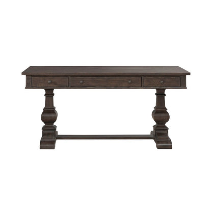 Paradise Valley Writing Desk with Keyboard Tray Home Office - Brown Oak Wood