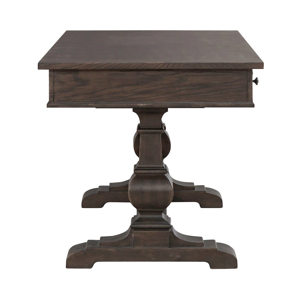 Paradise Valley Writing Desk with Keyboard Tray Home Office - Brown Oak Wood