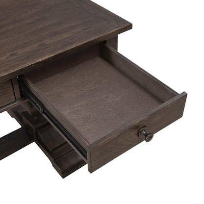 Paradise Valley Writing Desk with Keyboard Tray Home Office - Brown Oak Wood