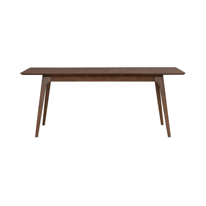 6 Piece Leg Table with 4 Side Chairs, Dining Bench -Dining Room Set-Satin Walnut