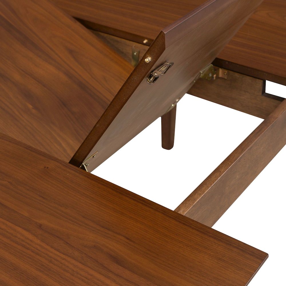 6 Piece Leg Table with 4 Side Chairs, Dining Bench -Dining Room Set-Satin Walnut
