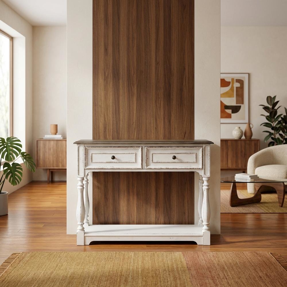 White, Console Table, Quality Build, Durable Wood Frame