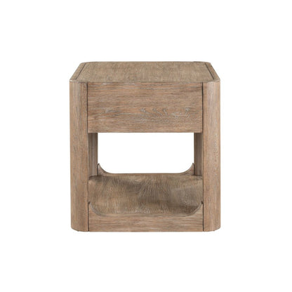 3 Pc Living Room Set Round Cocktail Table, 2 Drawer End Tables - Clay Oak Wood