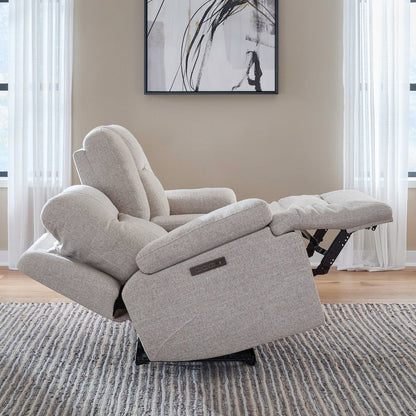 Power Recline Sofa, Loveseat & Recliner with Charging Ports-Nathan Ginger Fabric