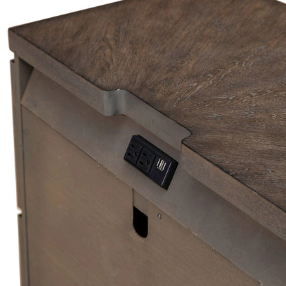 California King Panel Bed LED Touch Light, Dresser & Mirror, Night Stand