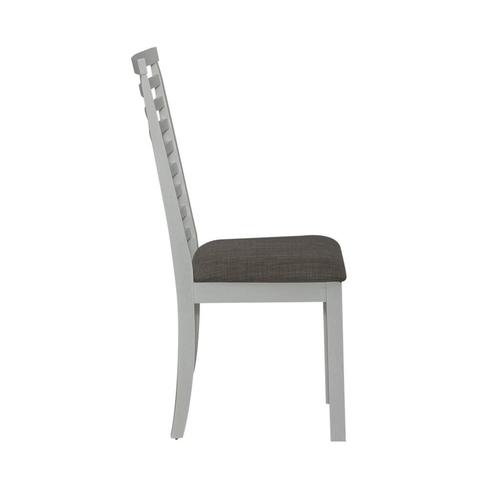 Brook Bay 5 Piece Trestle Table Set - Textured White Finish in White