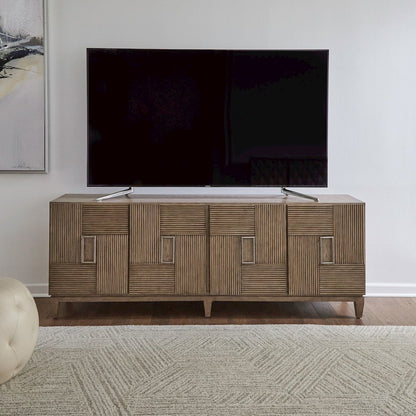 Serenity 82 Inch Accent TV Console for Living Room  - Burnished Beige