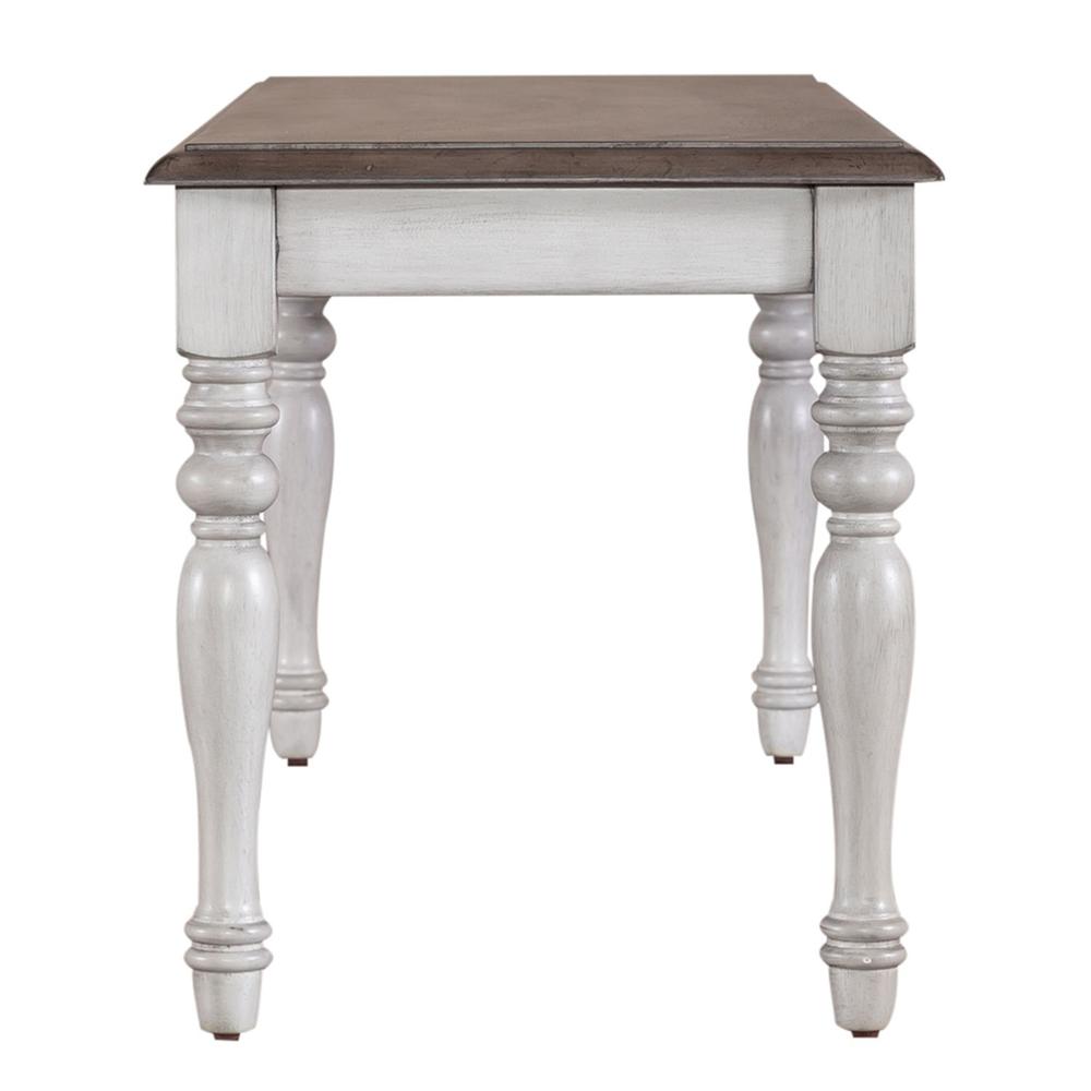 Ocean Isle Bench (RTA) in Antique White w/ Weathered Pine