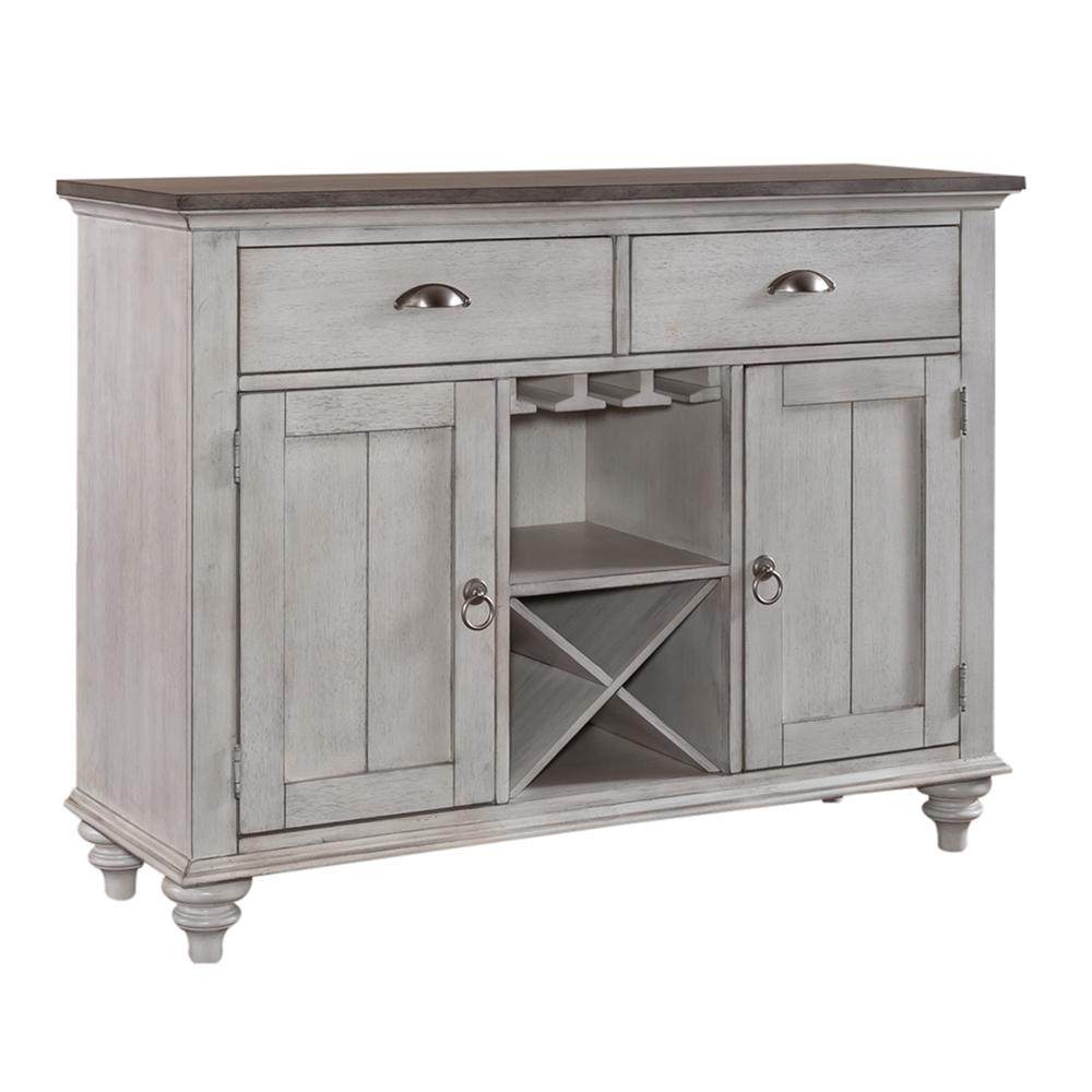 Ocean Isle Buffet in Antique White w/ Weathered Pine