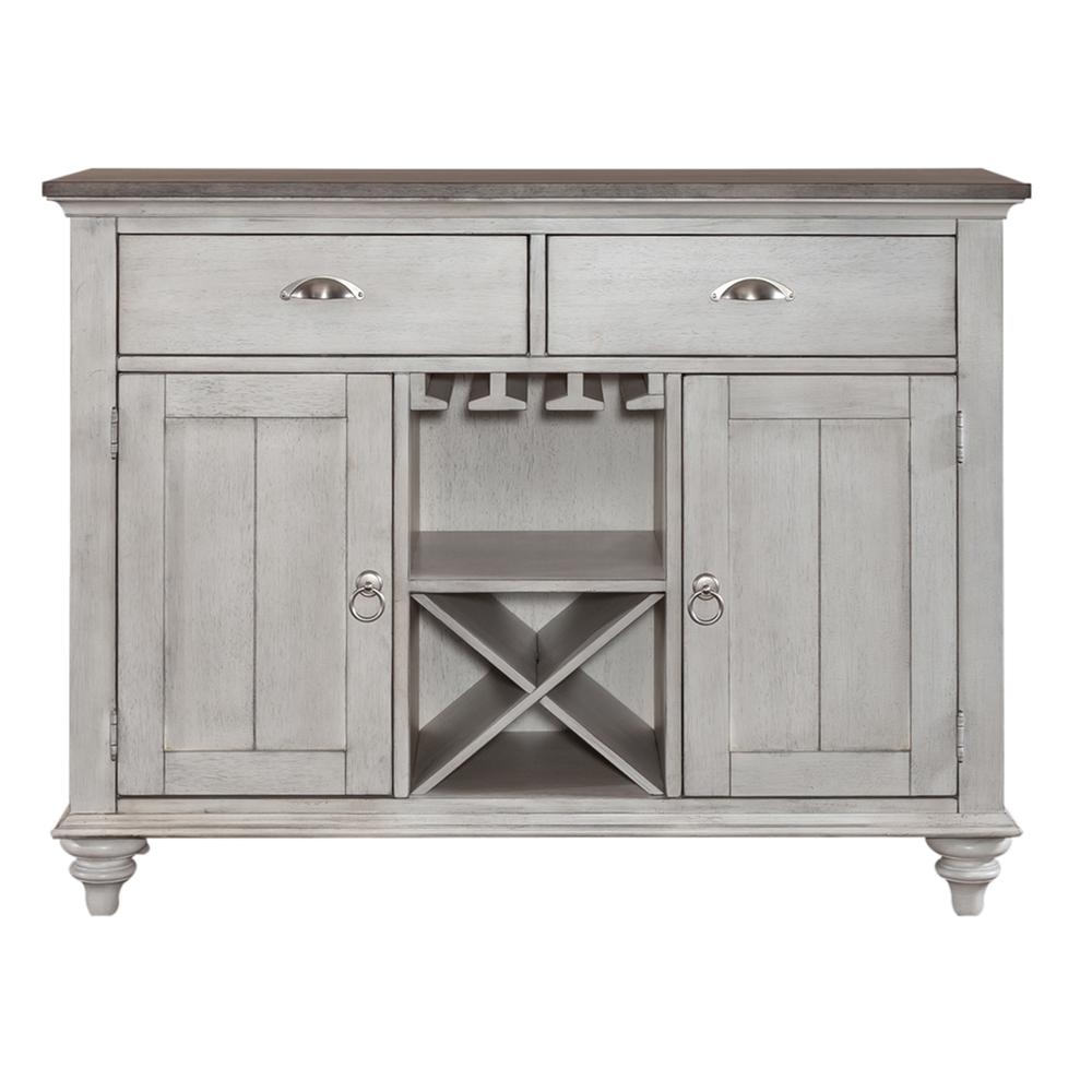 Ocean Isle Buffet in Antique White w/ Weathered Pine