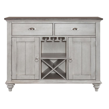 Ocean Isle Buffet in Antique White w/ Weathered Pine