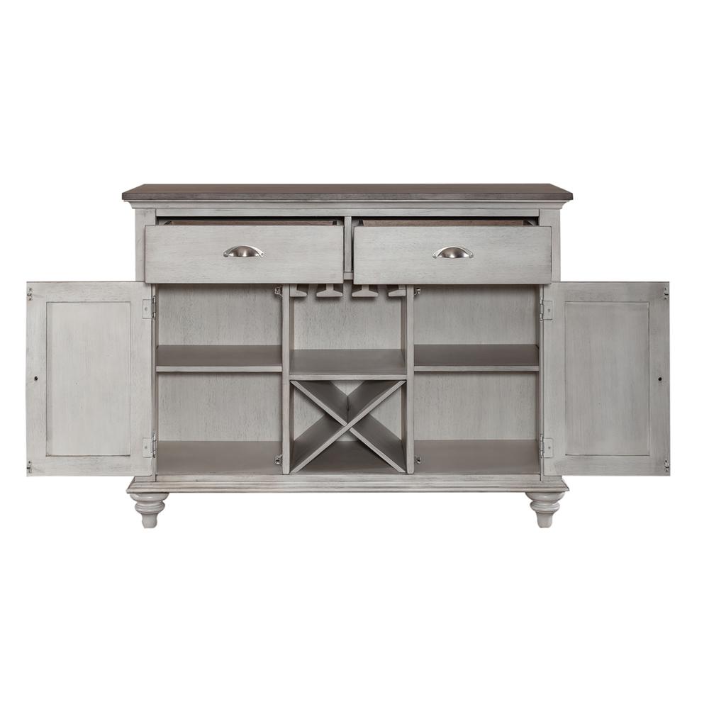 Ocean Isle Buffet in Antique White w/ Weathered Pine