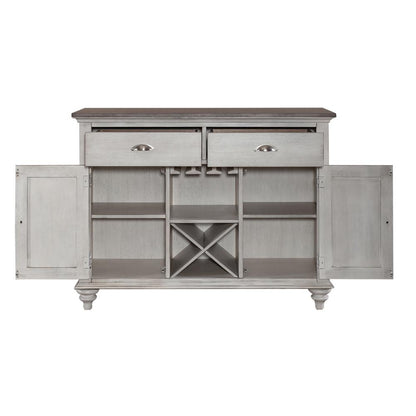Ocean Isle Buffet in Antique White w/ Weathered Pine