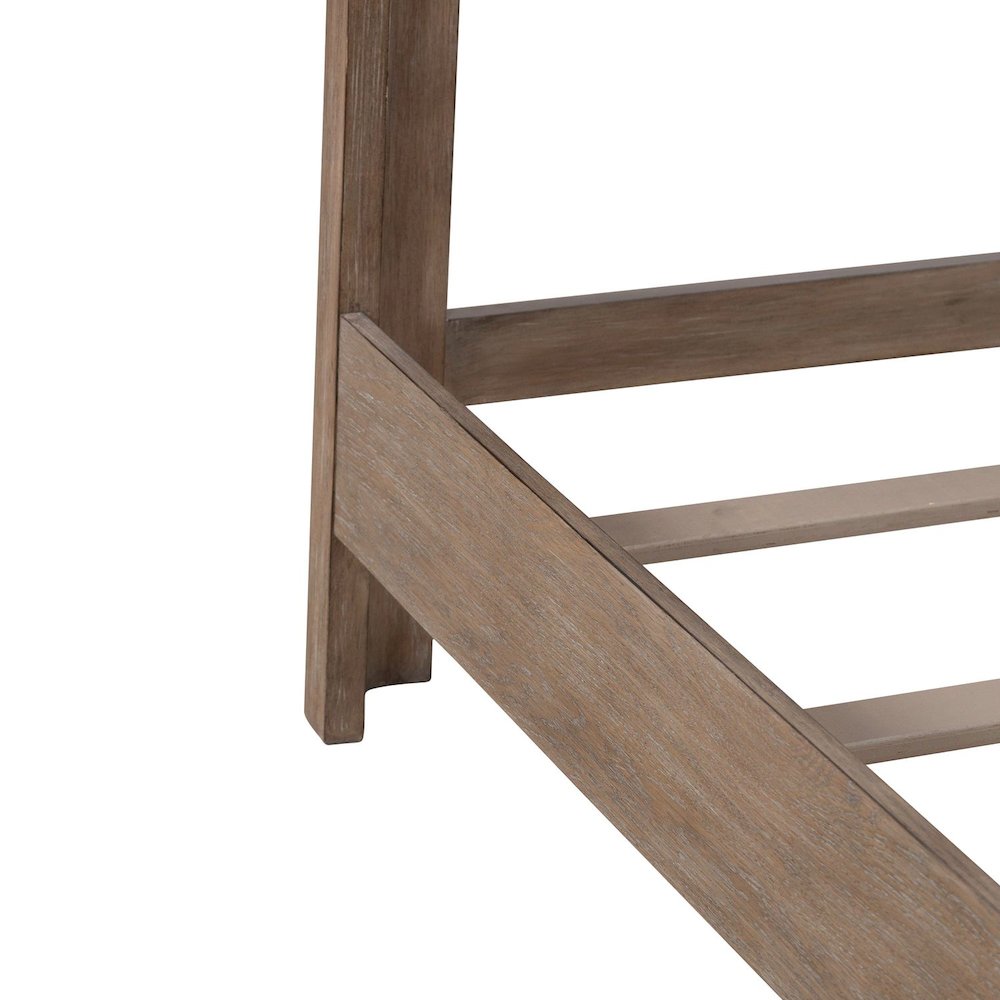 California King Upholstered Shelter Bed Contemporary  - Burnished Clay