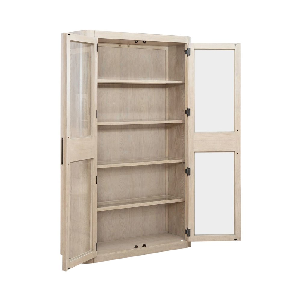 South Bend Bunching Display Cabinet - Cloud White Wood