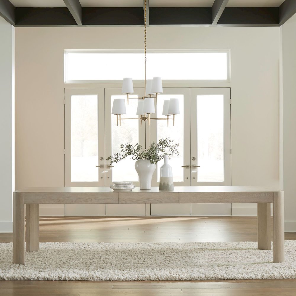 South Bend 9 Piece Rectangular Table Set - Cloud White
