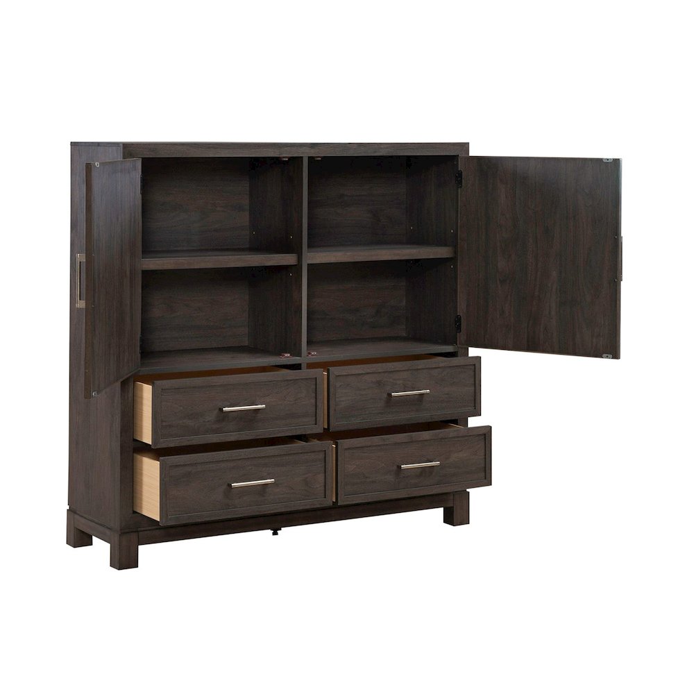 Modern Edge Dressing Chest for Bedroom - Caffe