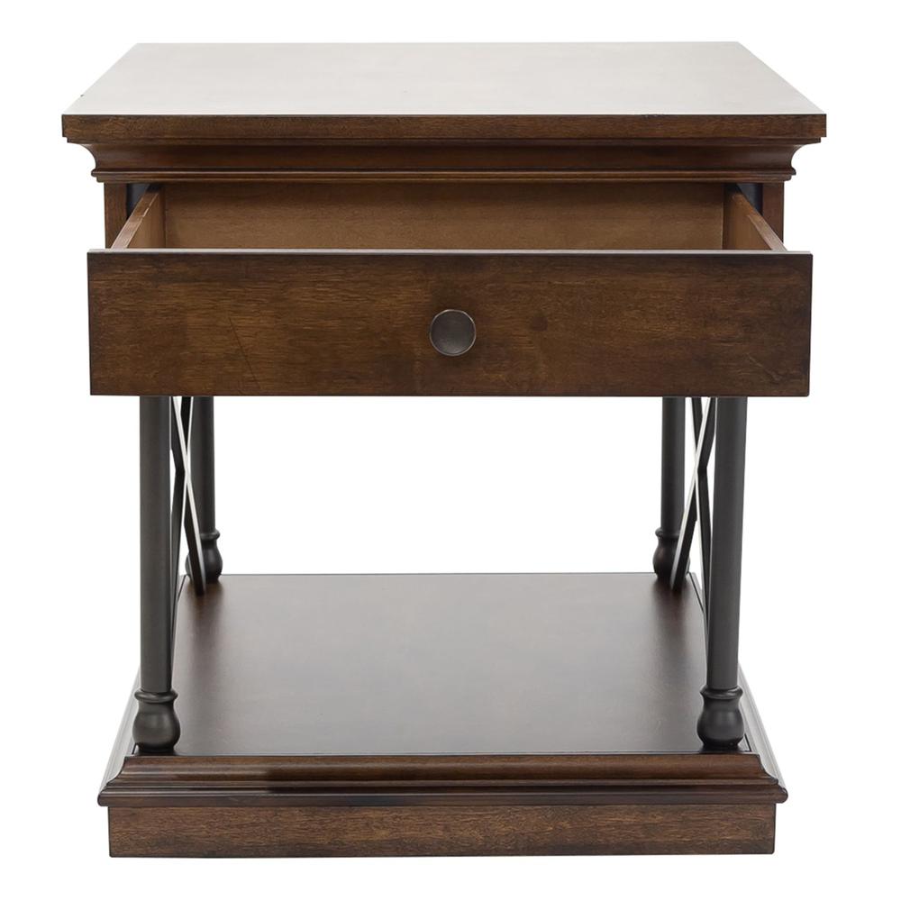 Tribeca Drawer End Table in Cordovian Brown