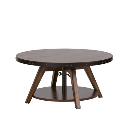 Aspen Skies Motion Cocktail Table in Russet Brown