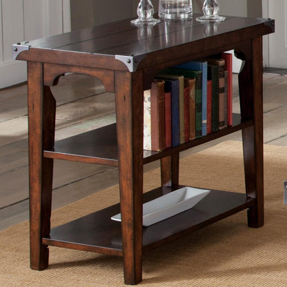 Aspen Skies Chair Side Table in Russet Brown