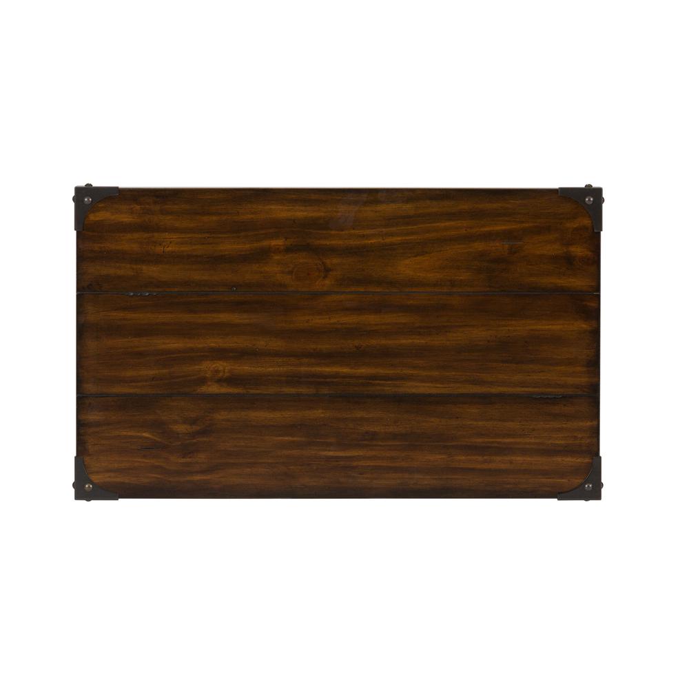 Aspen Skies Chair Side Table in Russet Brown