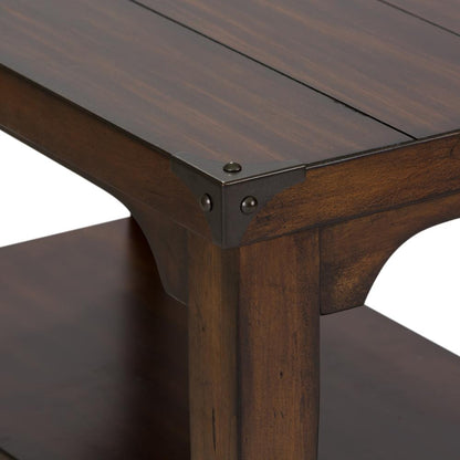 Aspen Skies Chair Side Table in Russet Brown