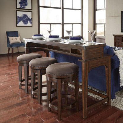 Aspen Skies Console Swivel Stool in Russet Brown
