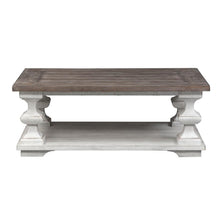 Sedona Cocktail Table in Heavy Distressed White w/ Gravel Top