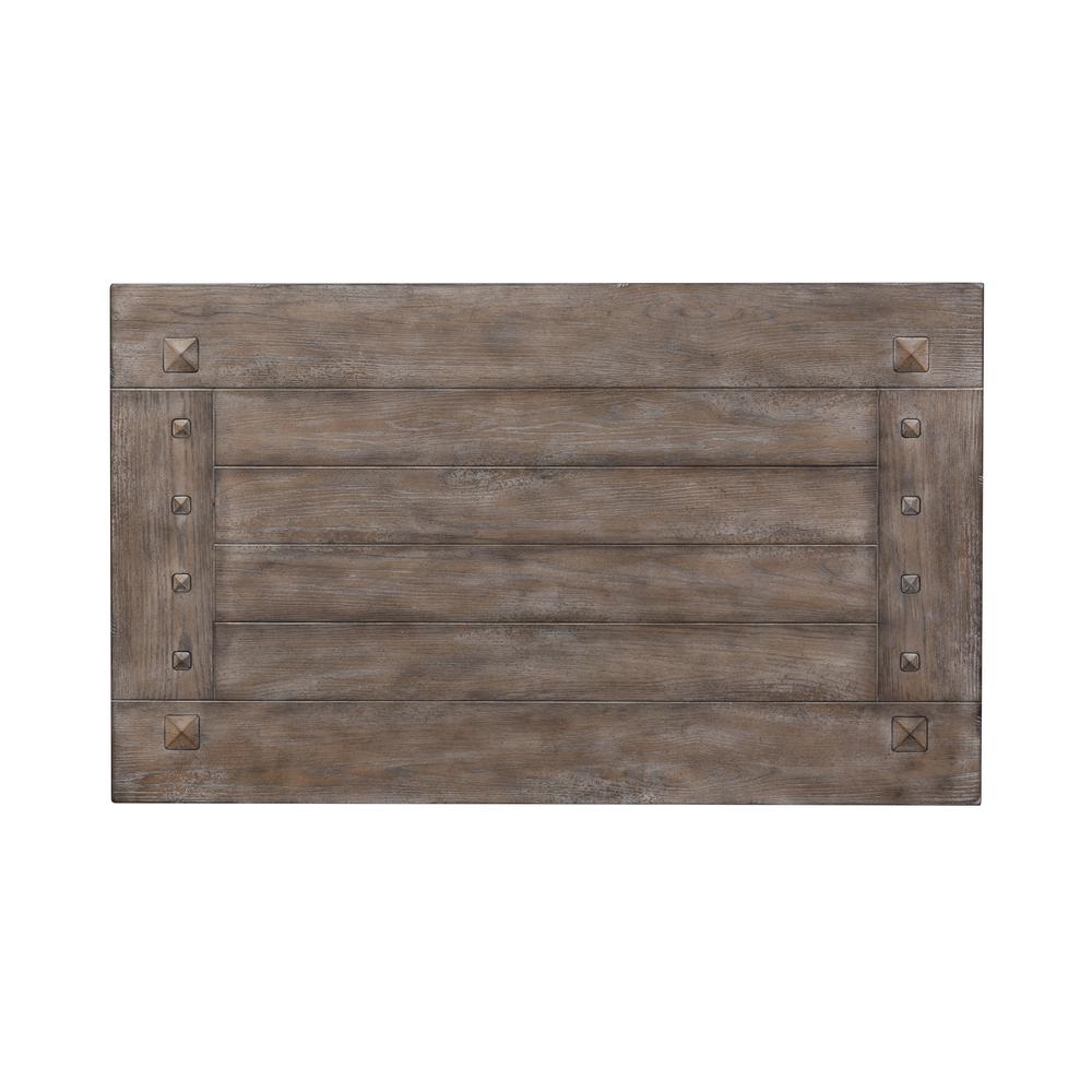 Sedona Cocktail Table in Heavy Distressed White w/ Gravel Top