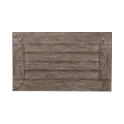 Sedona Cocktail Table in Heavy Distressed White w/ Gravel Top