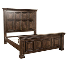 Big Valley King California Panel Bed in Brownstone w/ Heavy Distressing