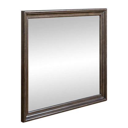 Big Valley Dresser & Mirror in Brownstone w/ Heavy Distressing