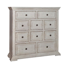 Big Valley 10 Drawer Chesser in Whitestone w/ Heavy Distressing