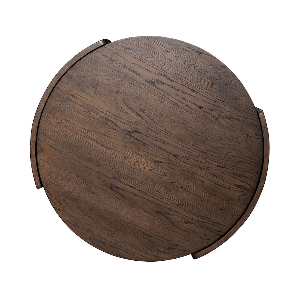 Warren Park Opt 3 Piece Set - Round Cocktail, 2 End Tables, Coffee Brown Oak