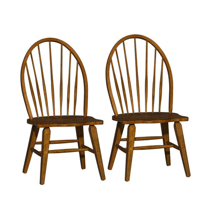 Hearthstone Ridge Windsor Back Side Chair-Set of 2 in Tobacco