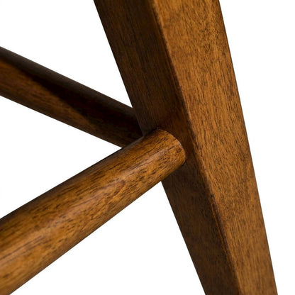 Solid Wood Windsor Back Spindle Dining Chair for Farmhouse Kitchen, Brown