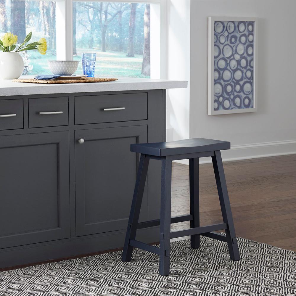 Creations 24 Inch Sawhorse Counter Stool- Navy in Various