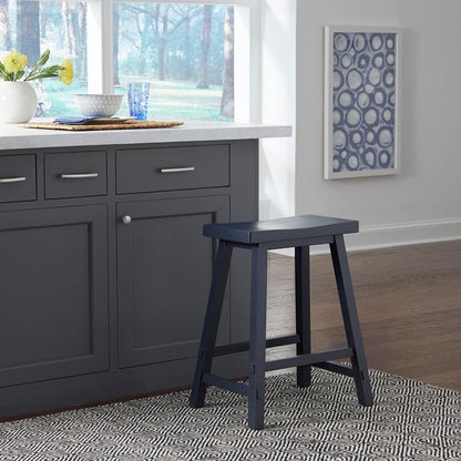 Creations 24 Inch Sawhorse Counter Stool- Navy in Various