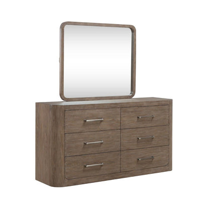 California King Shelter Bed, Dresser & Mirror, Night Stand Set - Burnished Clay