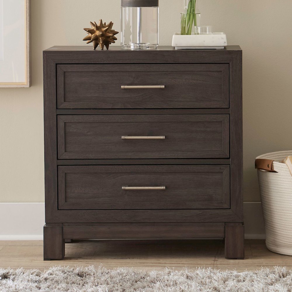 Queen Upholstered Bed, Dresser & Mirror, Chest, Night Stand Bedroom Set - Caffe