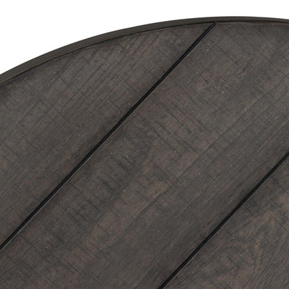 Splay Leg Round Cocktail Table Dusty Charcoal w/ Heavy Distressing