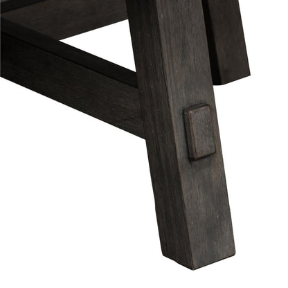 Splay Leg Round Cocktail Table Dusty Charcoal w/ Heavy Distressing