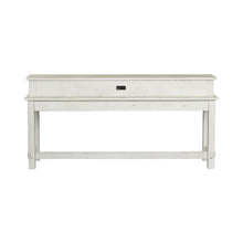 Modern Farmhouse Console Bar Table in Flea Market White w/ Heavy Distressing